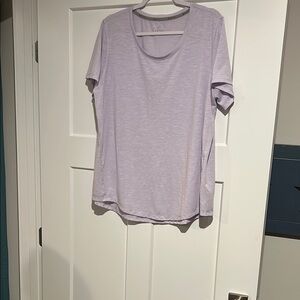 ZELOS Women's Short Sleeve Tee - Light Purple